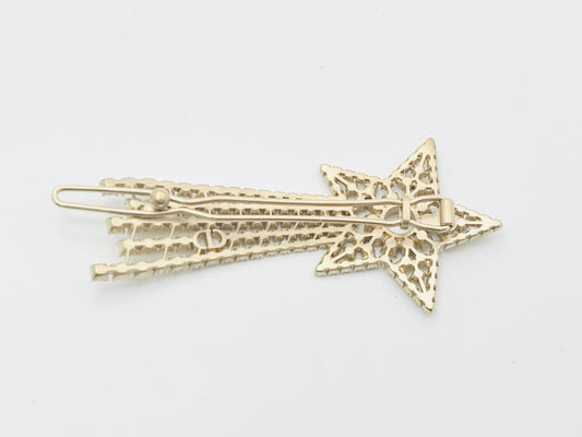 Dior CD Logo Nidht Herbarium Shooting Star Rhinestone Barrette Hairpin Hair Clip Ball Pin Hair Accessory