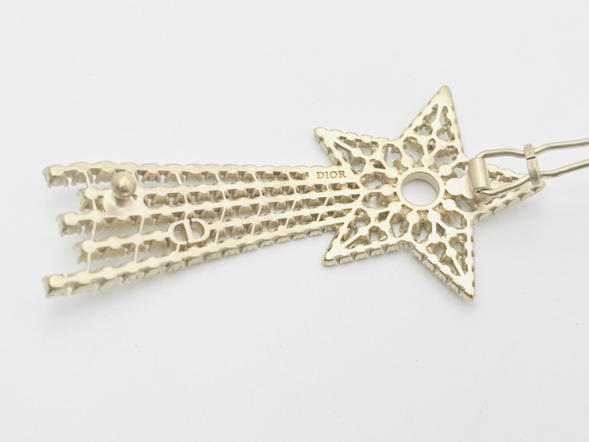 Dior CD Logo Nidht Herbarium Shooting Star Shooting Star Rhinestone Valletta Hairpin Hair Clip Ball Pin Hair Accessories