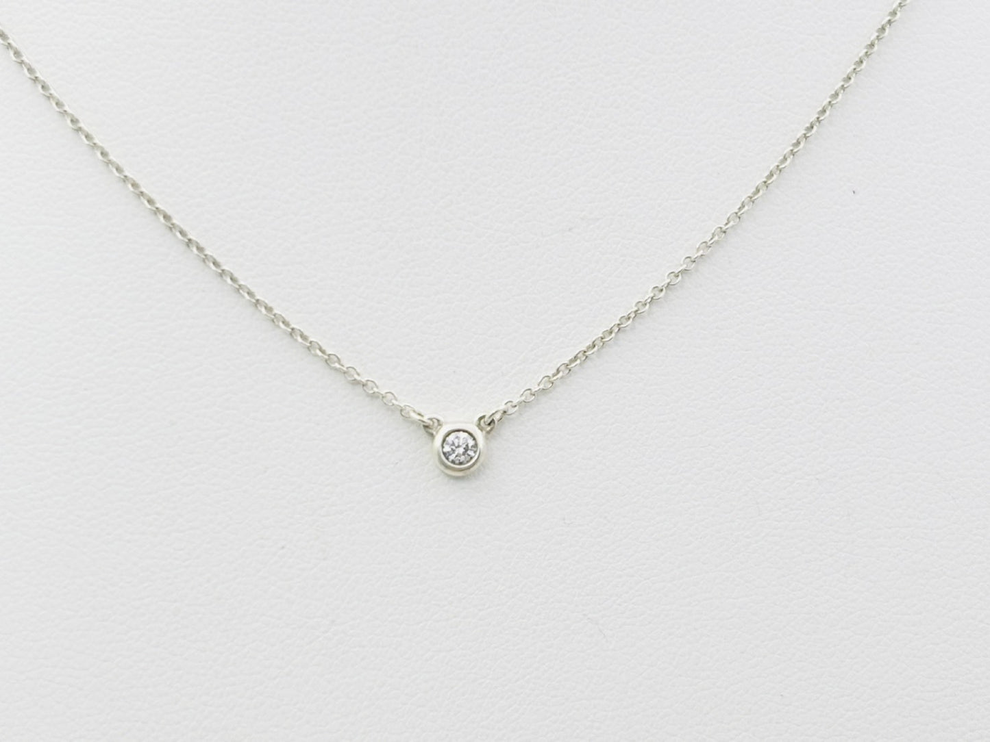 Tiffany&Co. by the Yard 1PD Diamond Necklace Ag925 1.4g Silver Necklace