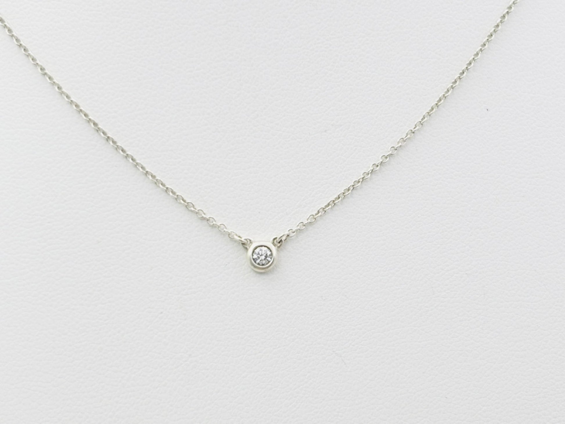 Tiffany&Co. by the Yard 1PD Diamond Necklace Ag925 1.4g Silver Necklace
