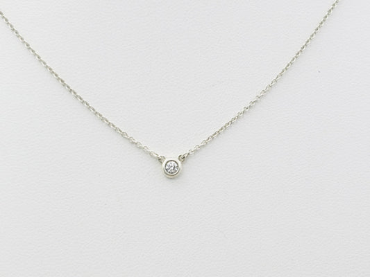 Tiffany&Co. by the Yard 1PD Diamond Necklace Ag925 1.4g Silver Necklace