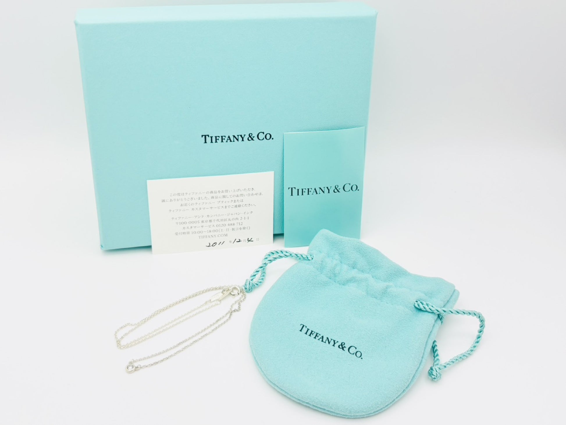 Tiffany&Co. by the Yard 1PD Diamond Necklace Ag925 1.4g Silver Necklace