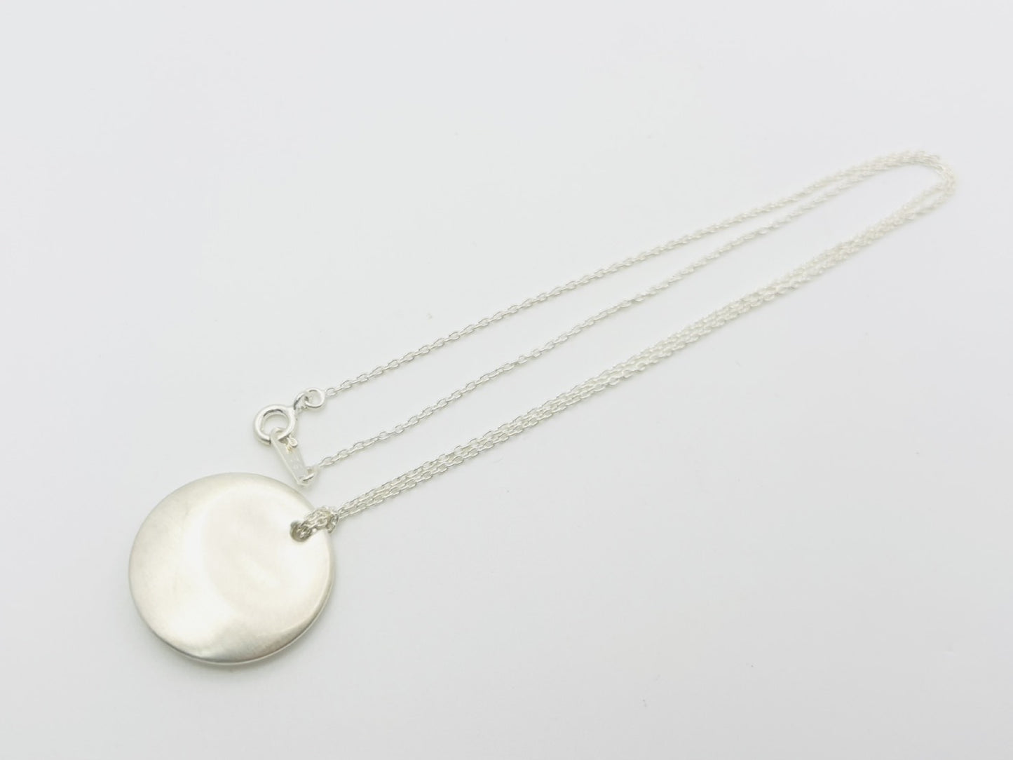 Tiffany&Co. Round Plate Elsa Peretti 925 13g Silver Necklace