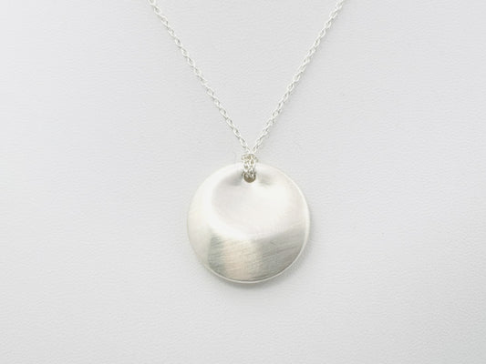 Tiffany&Co. Round Plate Elsa Peretti 925 13g Silver Necklace