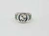 GUCCI Gucci Interlocking G Enamel 925 #14 Green Mosaic Ring