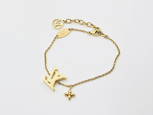 LOUIS VUITTON Vuitton M1086A Bracelet LV Iconic Pearl Gold TE1213 Bracelet Bangle