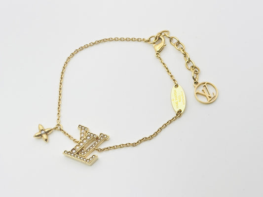 LOUIS VUITTON Vuitton M1086A Bracelet LV Iconic Pearl Gold TE1213 Bracelet Bangle