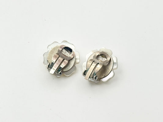 CHANEL Camellia Shell Pearl 98A Earrings