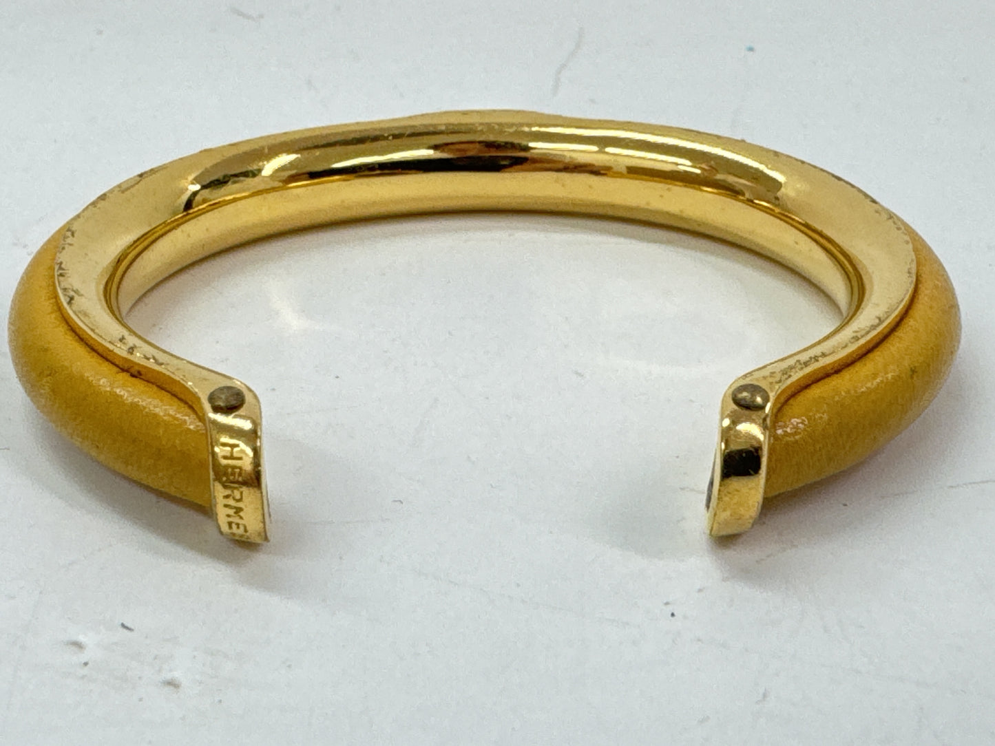 HERMES Gold Neck circumference approx. 16cm Bracelet bangle