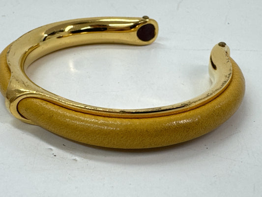 HERMES Gold Neck circumference approx. 16cm Bracelet bangle