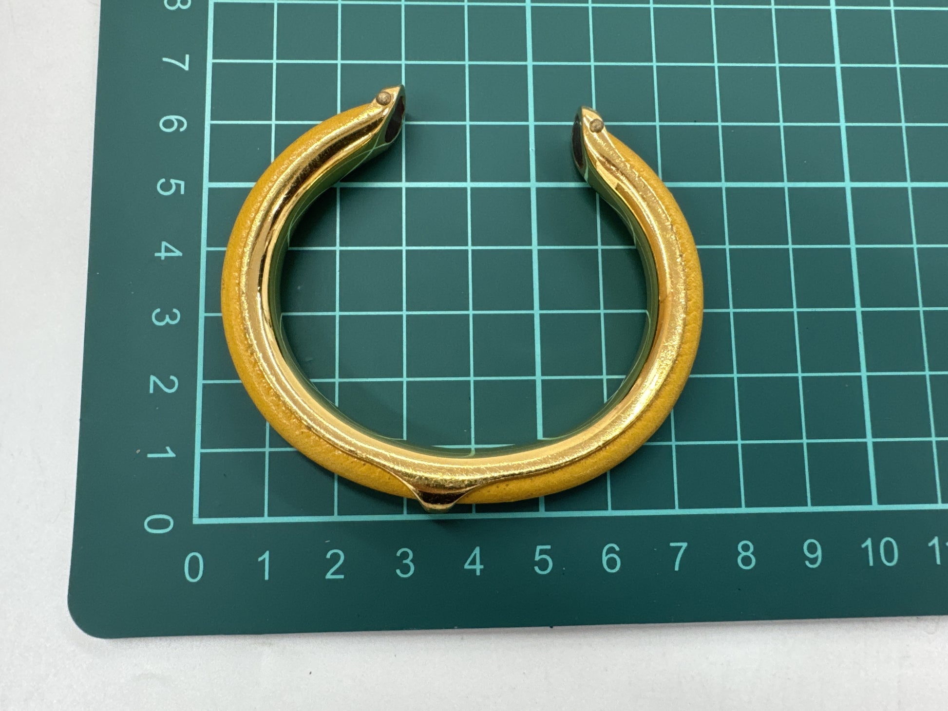 HERMES Gold Neck circumference approx. 16cm Bracelet bangle