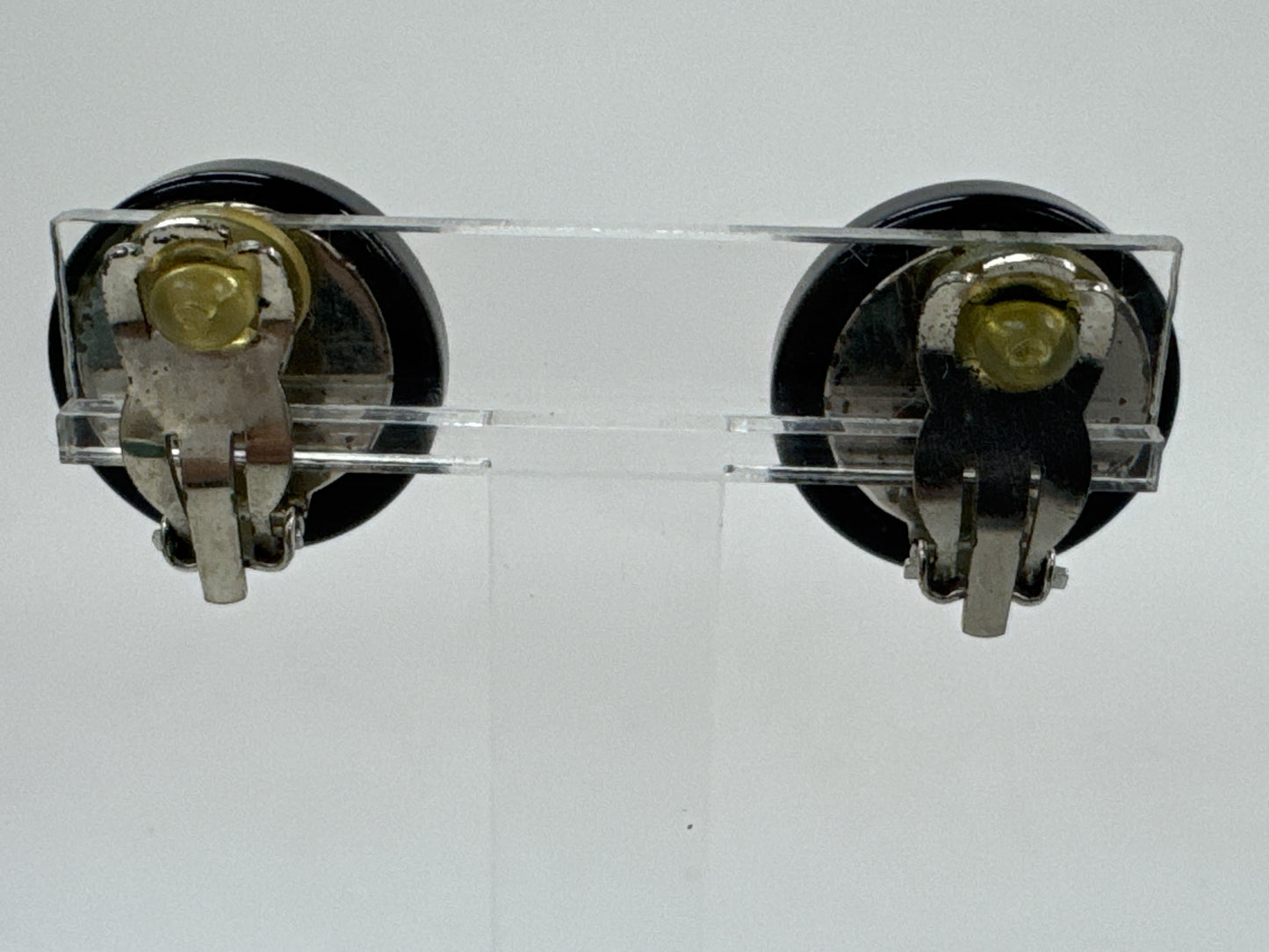 CHANEL 01P Cocomark Round Mirror Earrings