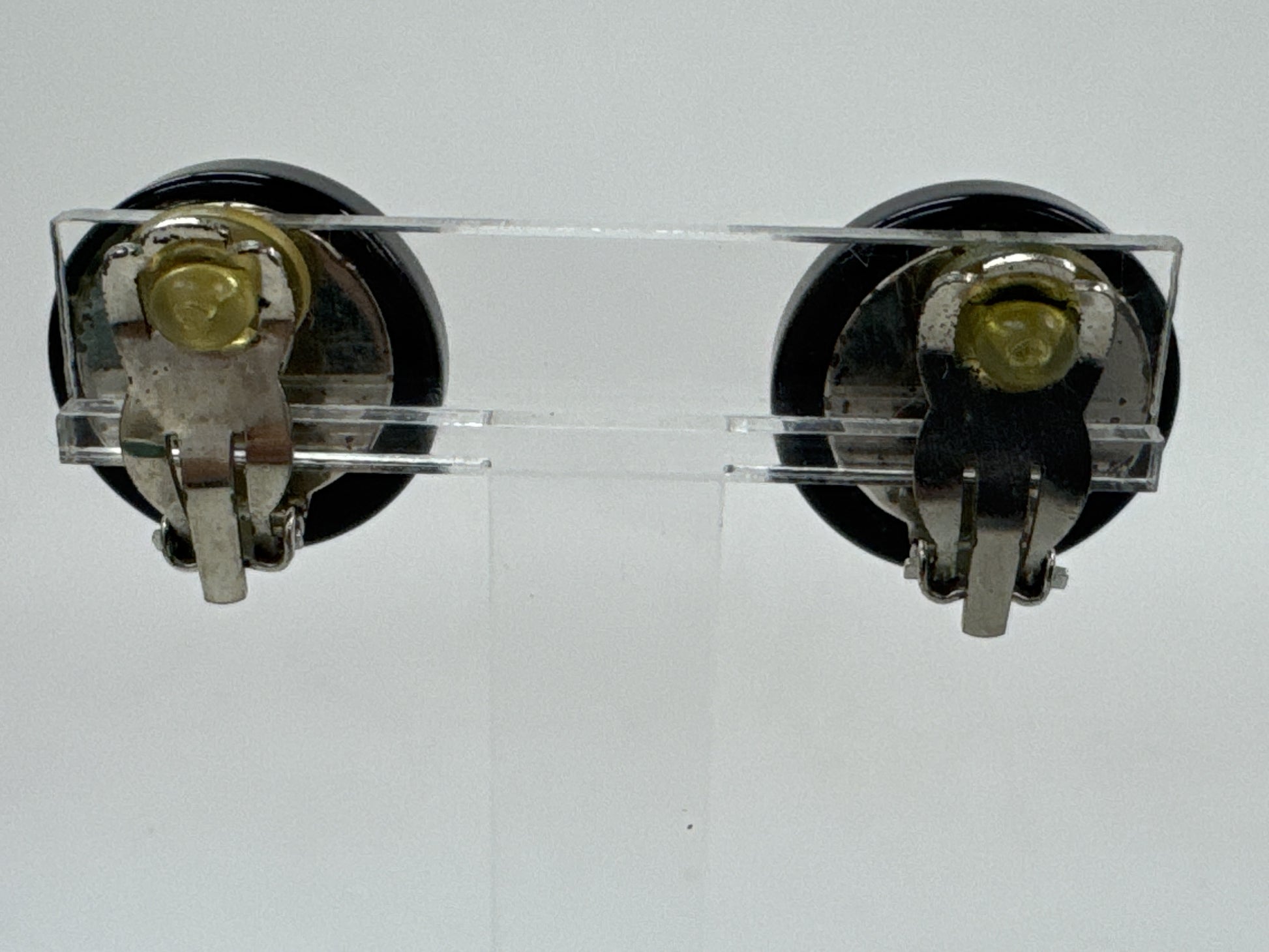 CHANEL 01P Cocomark Round Mirror Earrings