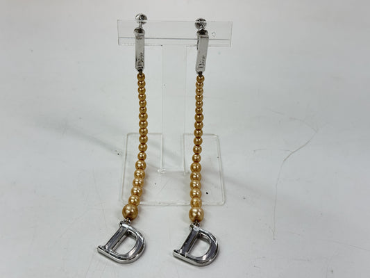 Dior Dior Pearl Hanging Long Earrings