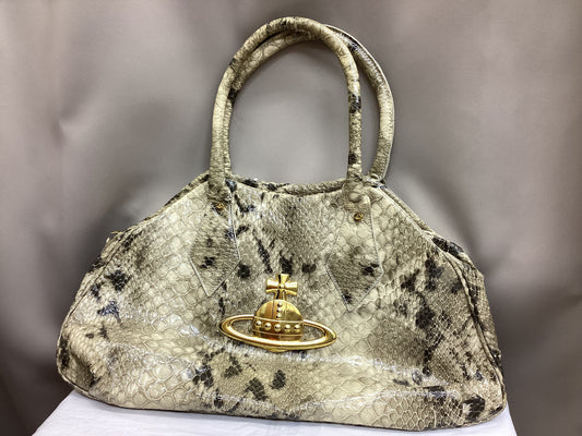 Vivienne Westwood Large Orb Mark Python-Style Boston Bag Boston Bag