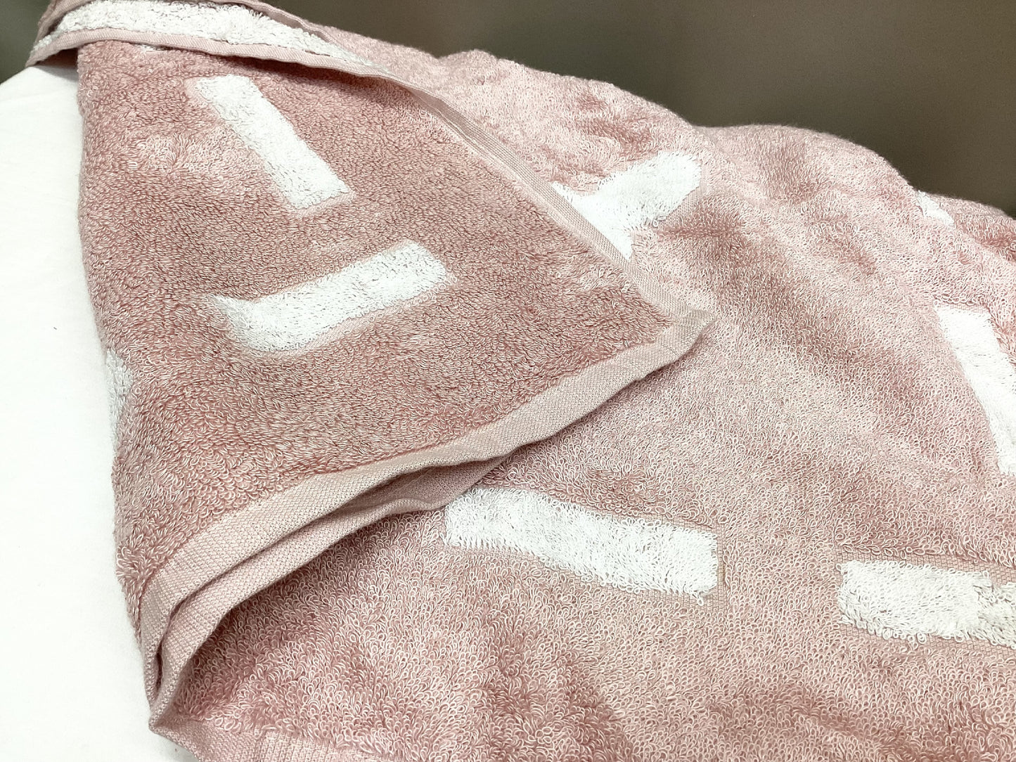 HERMES DADA Baby Rocking Horse Bath Mat/Bath Towel, Pink x White, 53cm x 92cm, Other Accessories