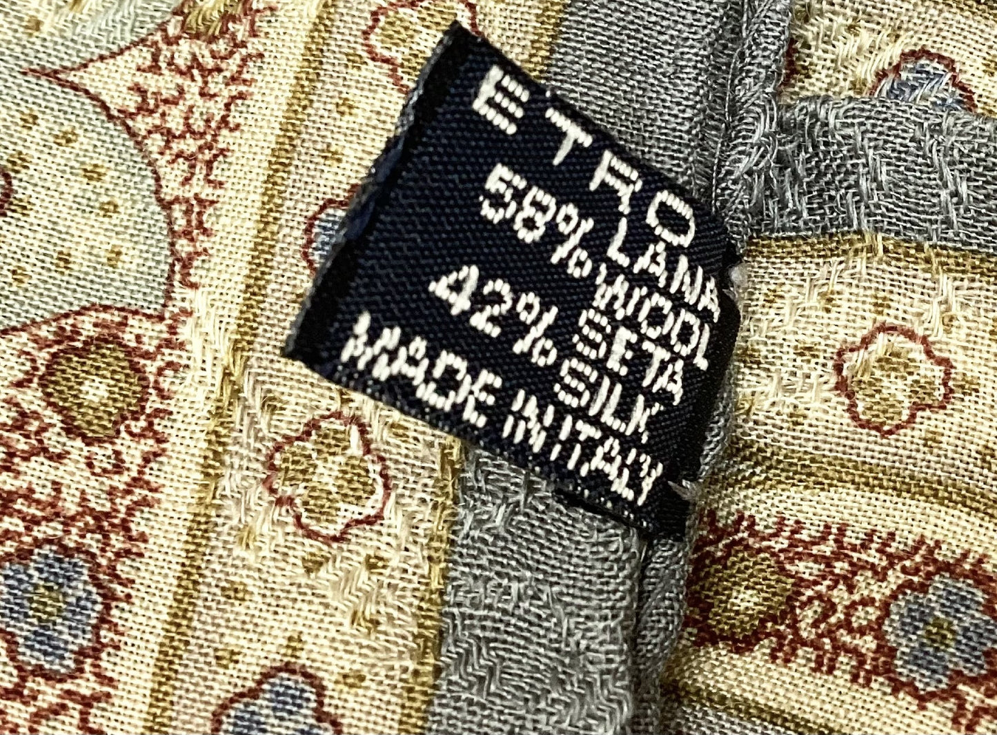 ETRO 58% Wool, 42% Silk, Large Shawl, 136 x 132cm, Scarf