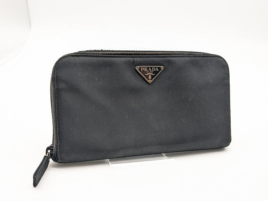 PRADA Nylon Round Wallet