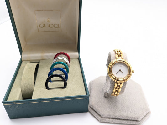 GUCCI Change Bezel 11/12.2 1221825 Quartz Immovable Women's Watch
