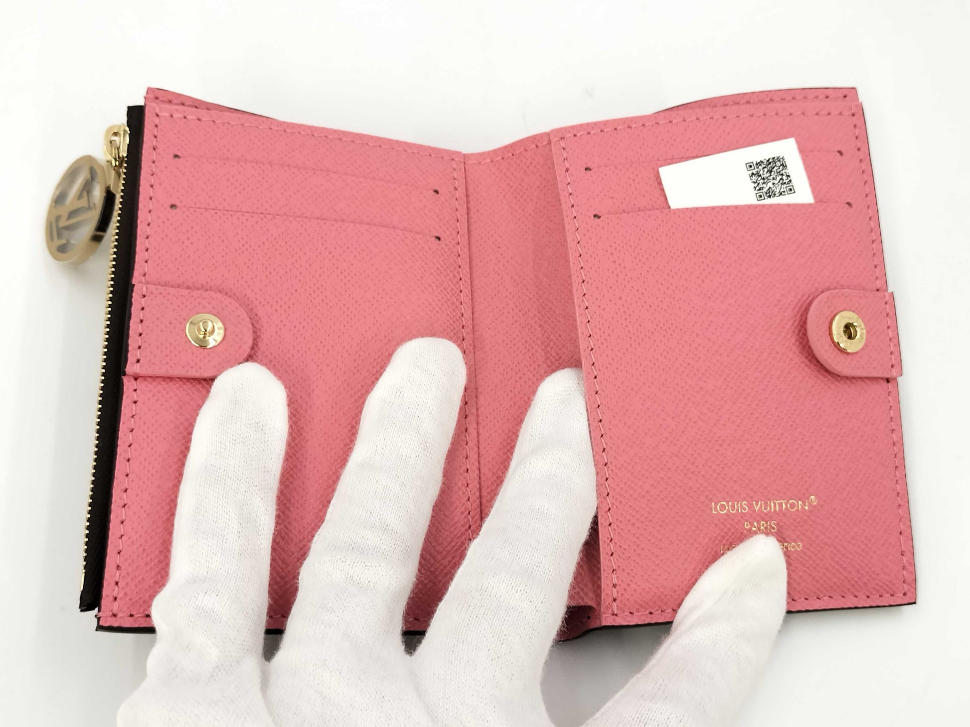 LOUIS VUITTON LV M25692 Monogram Eugenie Pink Portefeuille Lisa Unused RFID Pouch