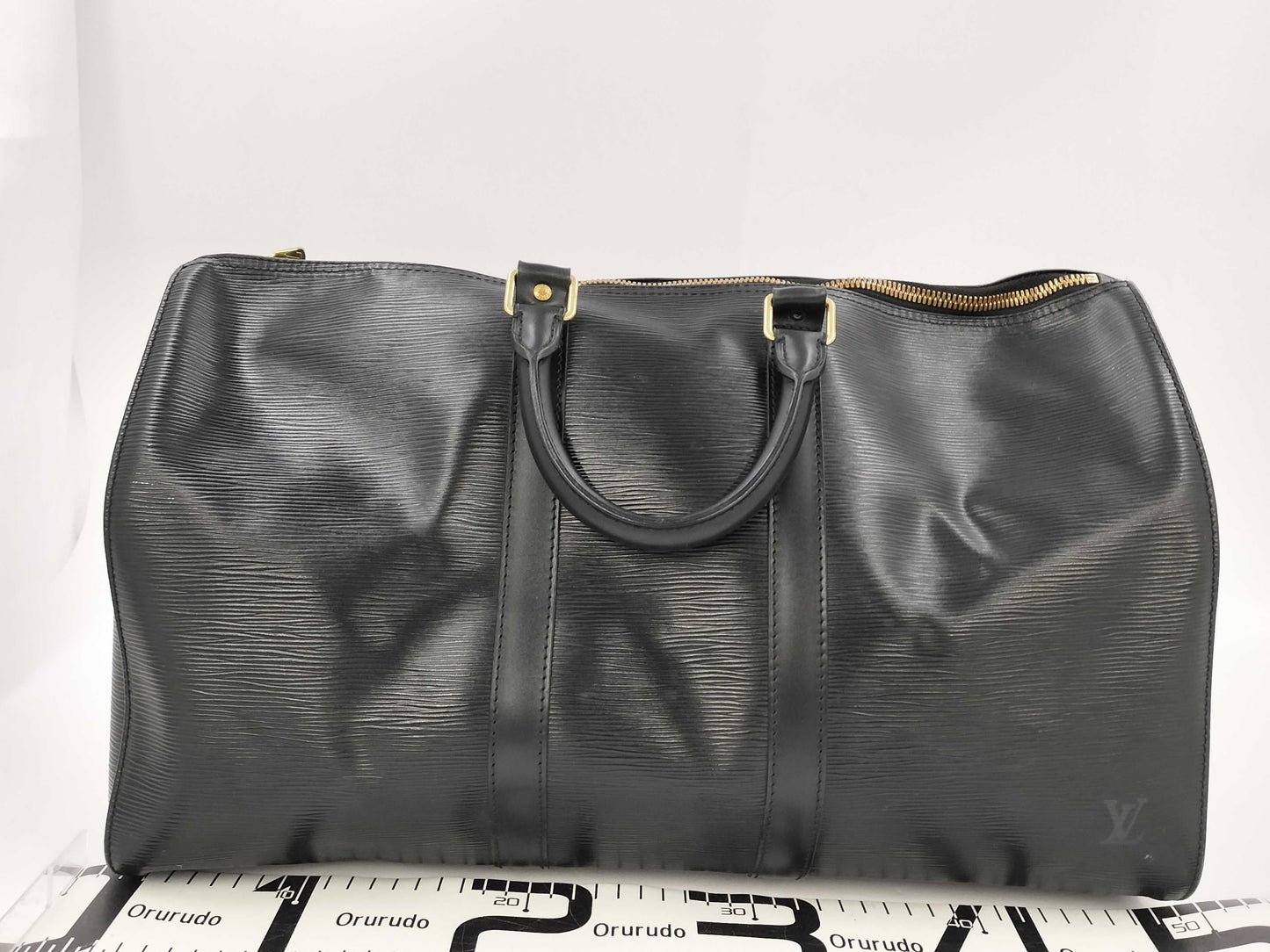 LOUIS VUITTON LV Epi Leather M42962 Keepall 50 SP0978 Boston Bag with Name Tag