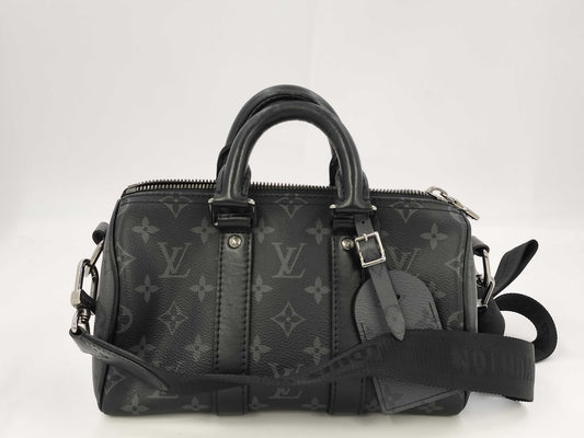 LOUIS VUITTON LV M46271 Eclipse Keepall Bandouliere 25 RFID Shoulder Bag