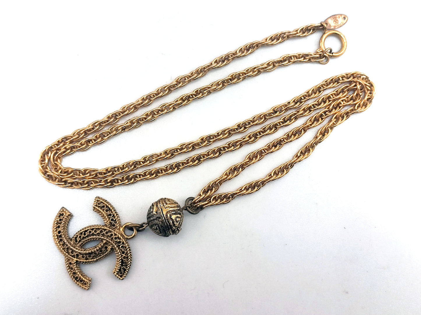 CHANEL Cocomark Ball Swing Necklace Necklace