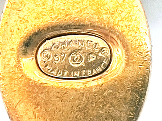 CHANEL Coco Mark Turn Lock Keychain Key Ring 97P Charm