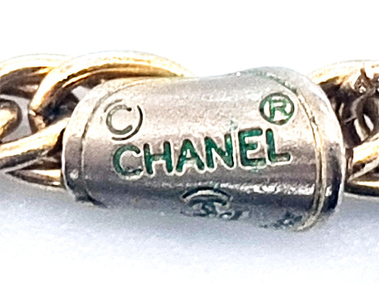 CHANEL Coco Mark Rhinestone Necklace Necklace
