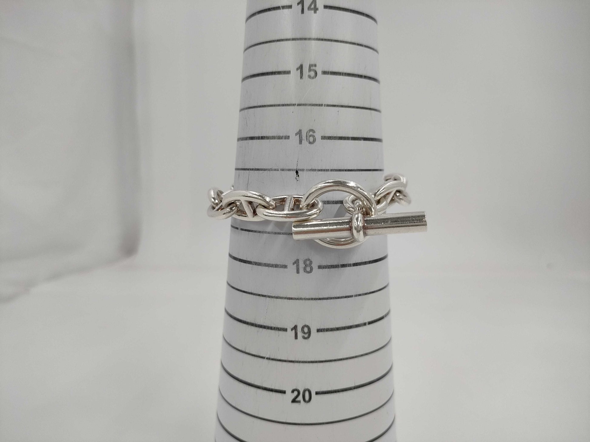 HERMES Schone Dunkle GM 13 Frames 72g SV925 Bracelet Bracelet Bangle