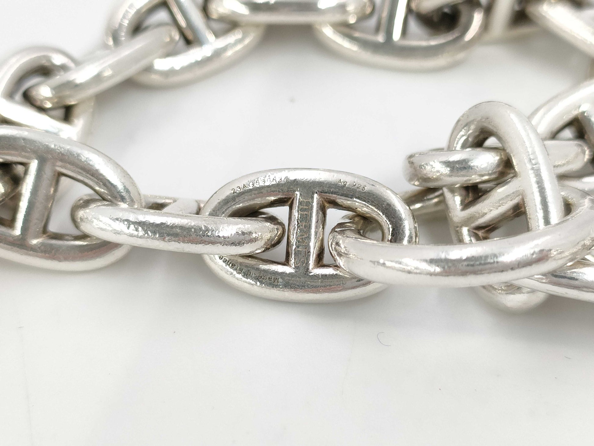 HERMES Schone Dunkle MM 16 Frames 61.4g SV925 Bracelet Bracelet Bangle