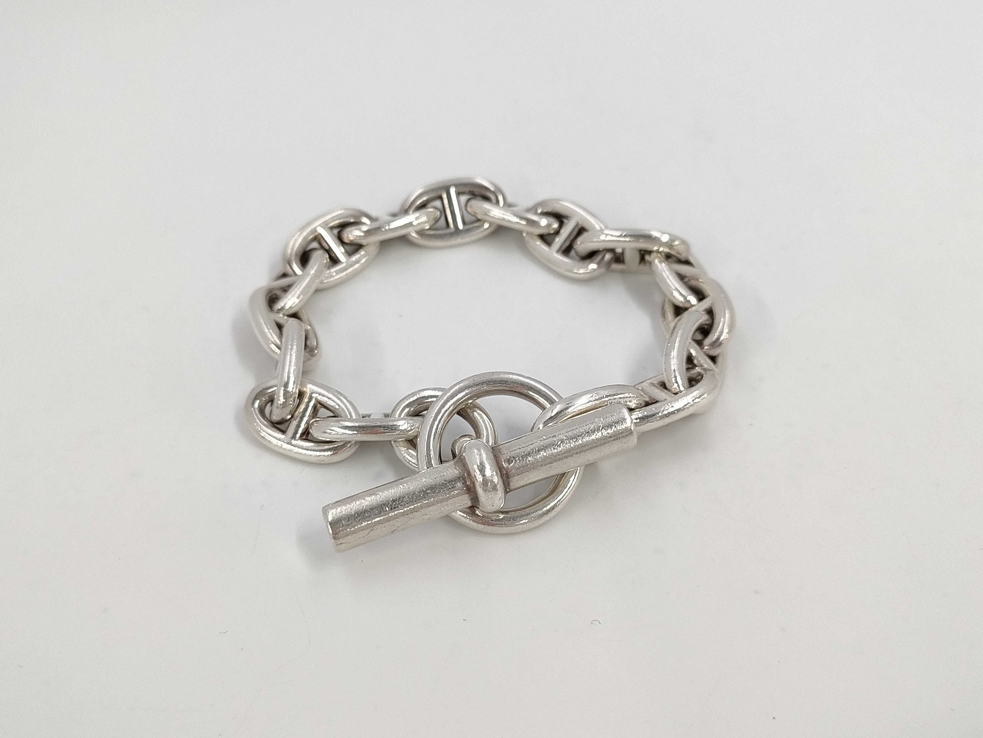 HERMES Schone Dunkle MM 16 Frames 61.4g SV925 Bracelet Bracelet Bangle