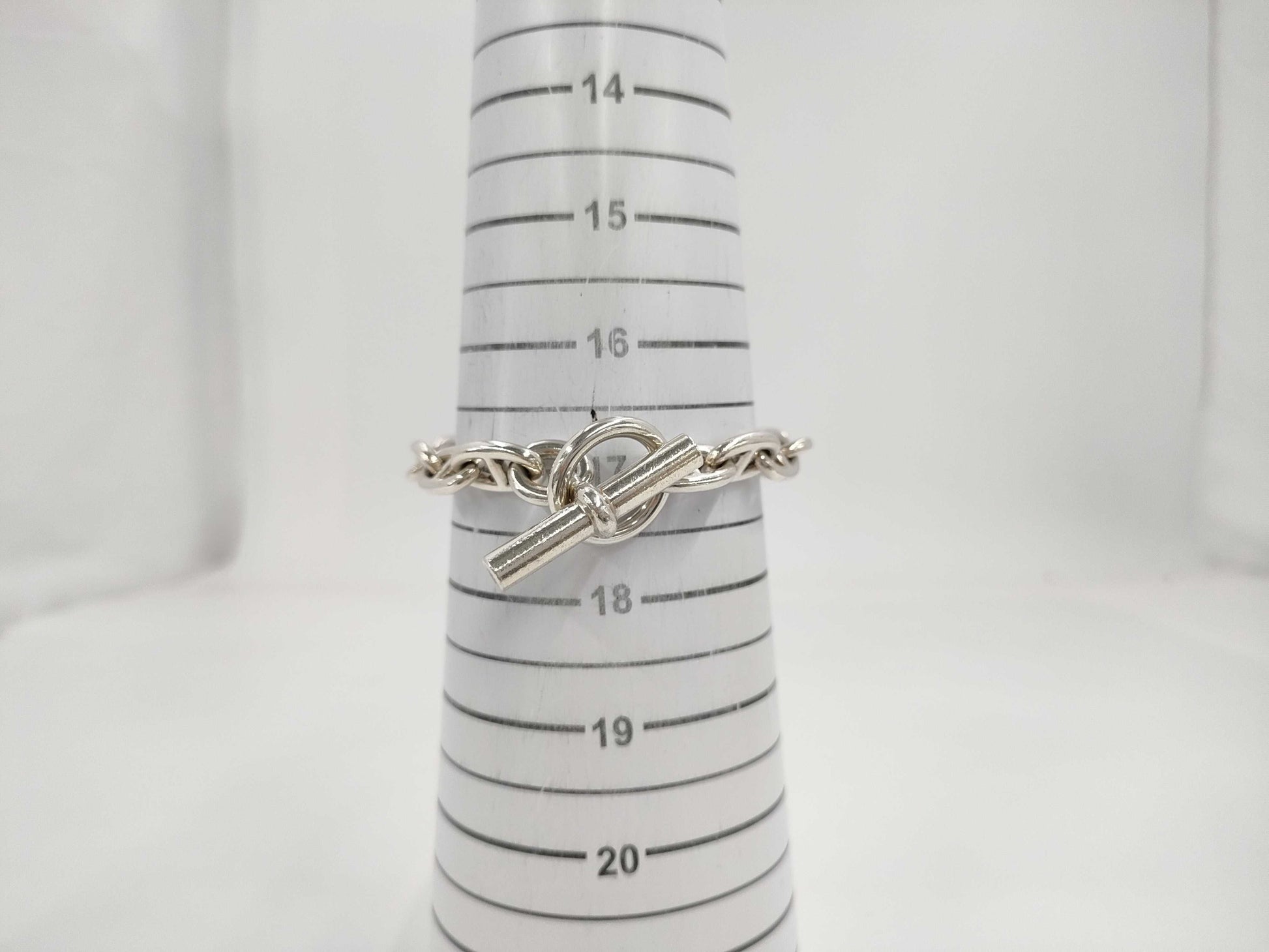 HERMES Chene Dunkle MM 16 Frames 58.4g SV925 Bracelet Bracelet Bangle