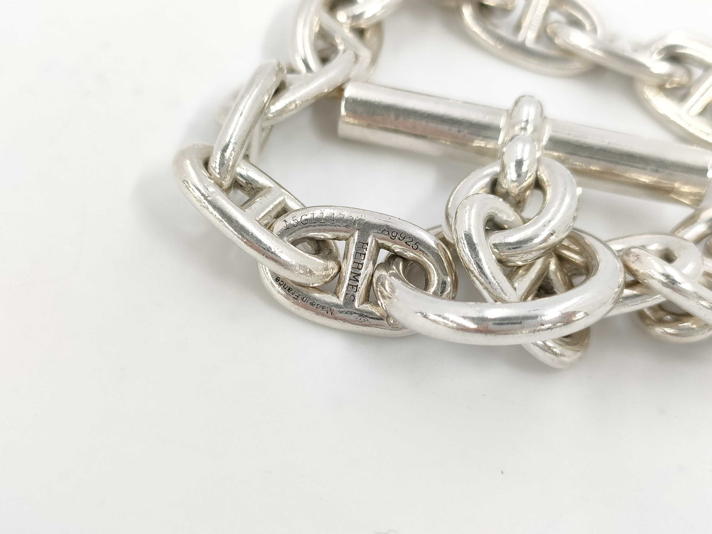 HERMES Shane Dunkle MM 16 Frames 56.7g SV925 Bracelet Bracelet Bangle