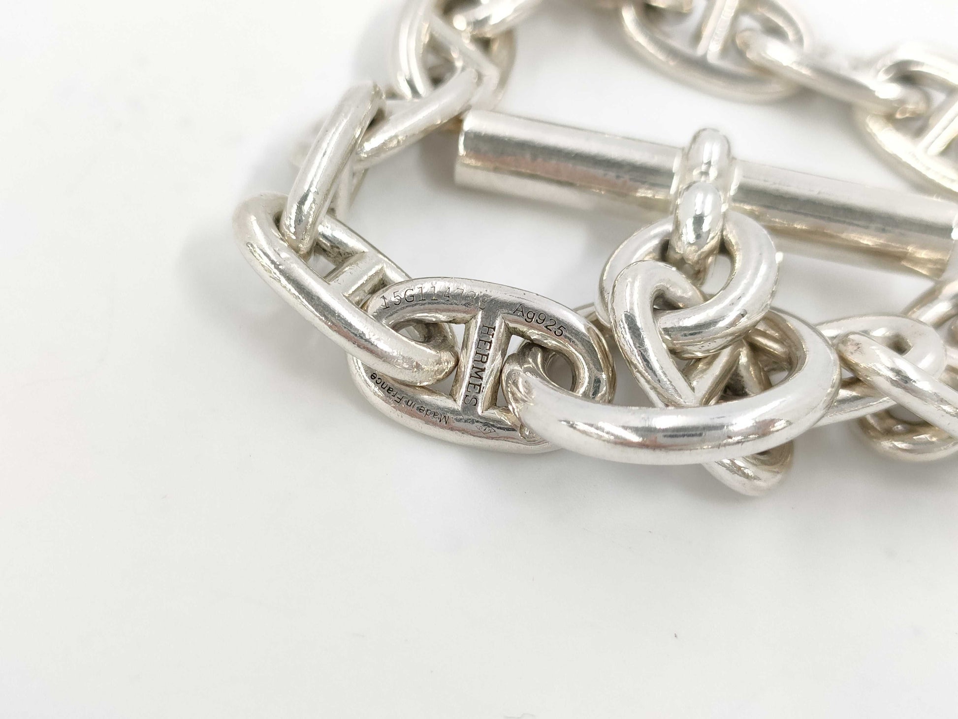 HERMES Shane Dunkle MM 16 Frames 56.7g SV925 Bracelet Bracelet Bangle
