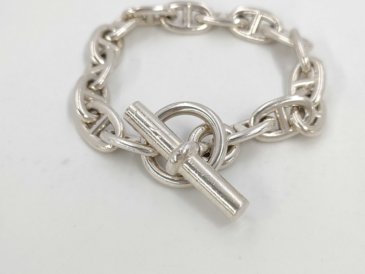 HERMES Shane Dunkle MM 16 Frames 56.7g SV925 Bracelet Bracelet Bangle
