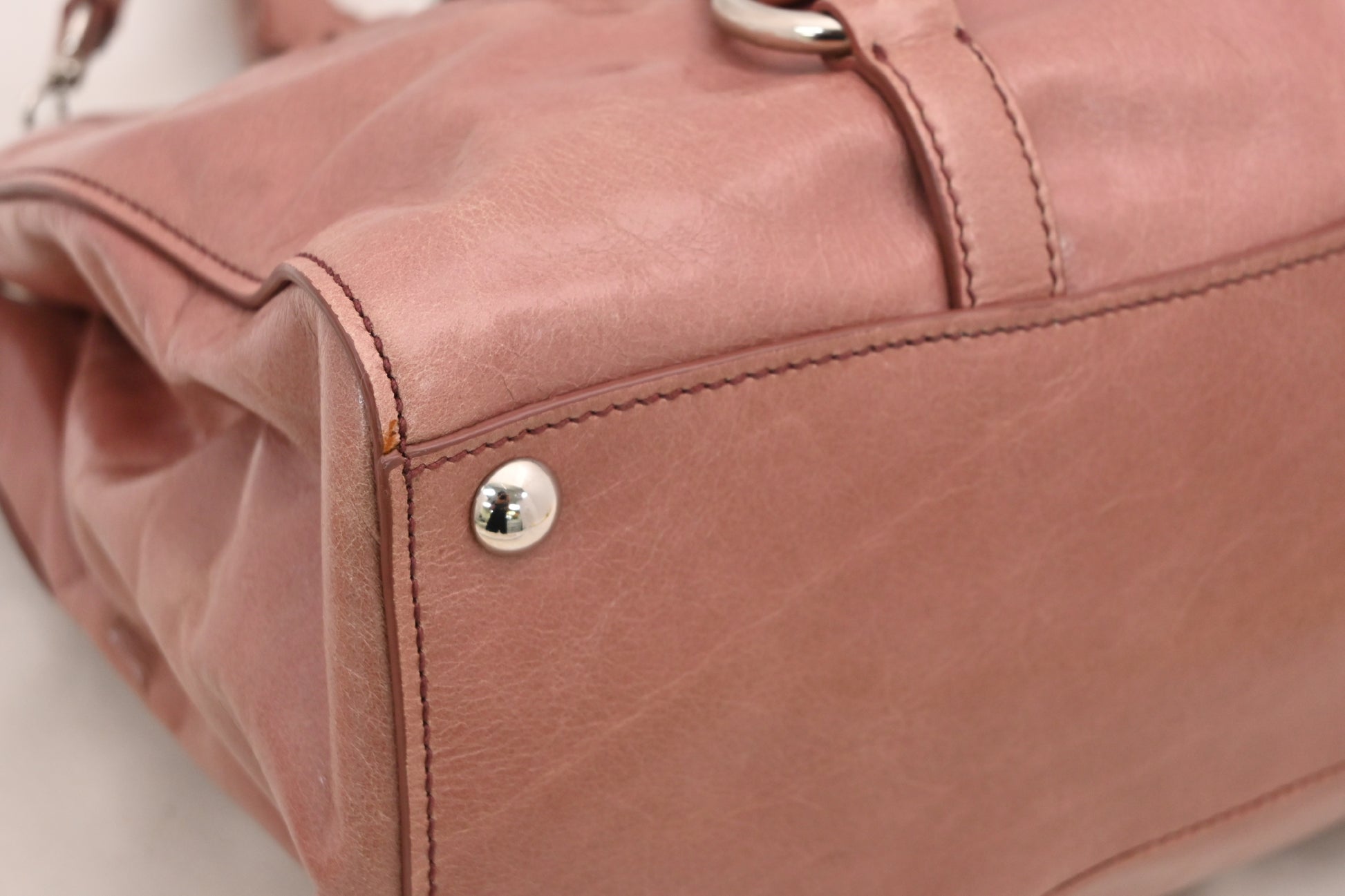 Miu Miu MIUMIU Handbag 2-Way Tote Bag Pink Strap Pink SV Hardware Handbag