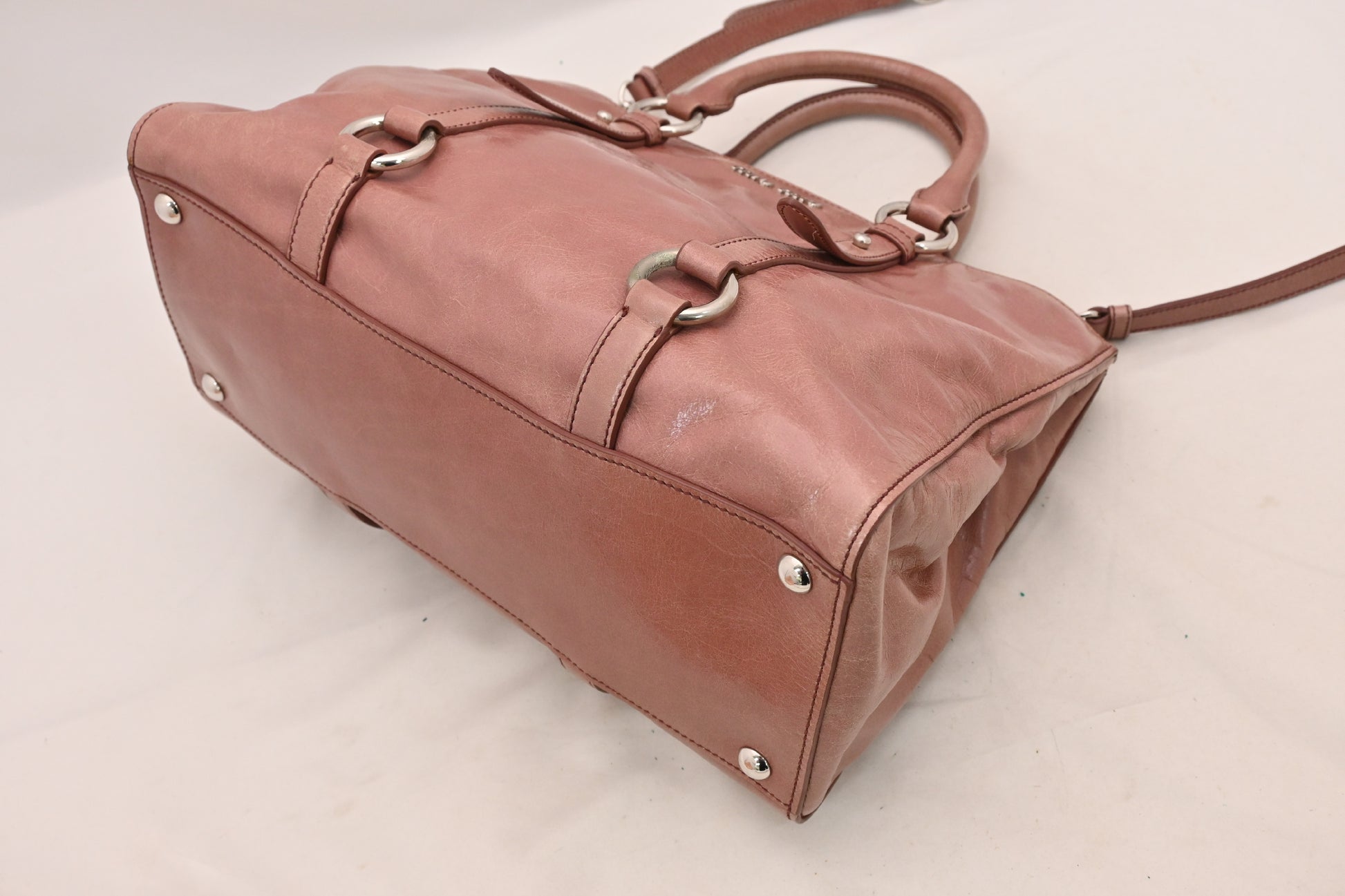 Miu Miu MIUMIU Handbag 2-Way Tote Bag Pink Strap Pink SV Hardware Handbag