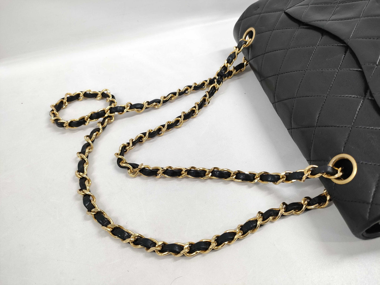 CHANEL Matelasse 25 Lambskin Double Flap Double Chain Shoulder Bag