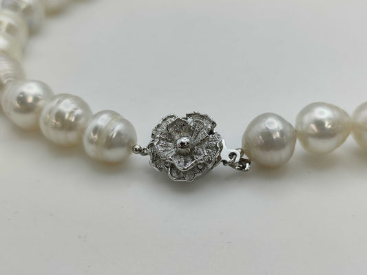 Semi-round pearl diameter approx. 10.1-14.2mm SV 92.3g Necklace