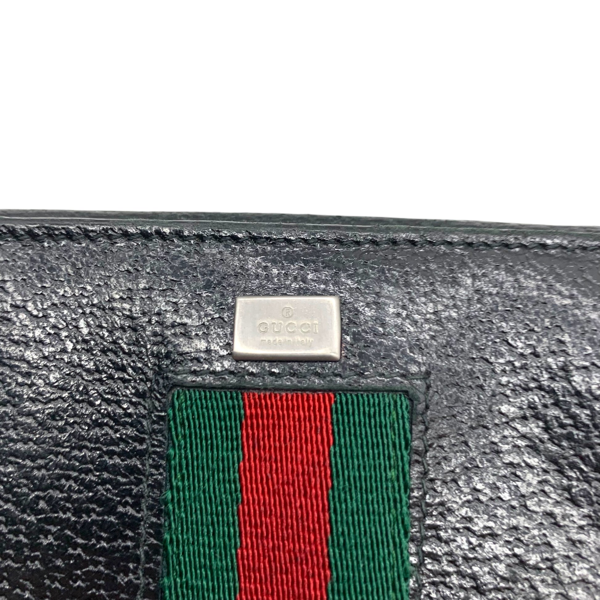 GUCCI GUCCI Sherry Line Folding Wallet Leather Wallet