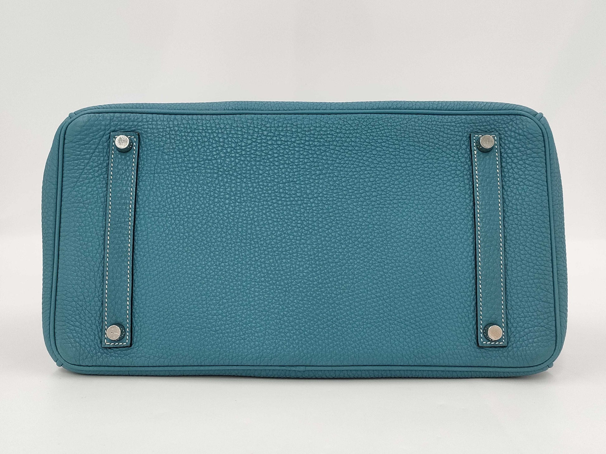 HERMES Birkin 35 in Blue Jean with Silver Hardware and J Stamp