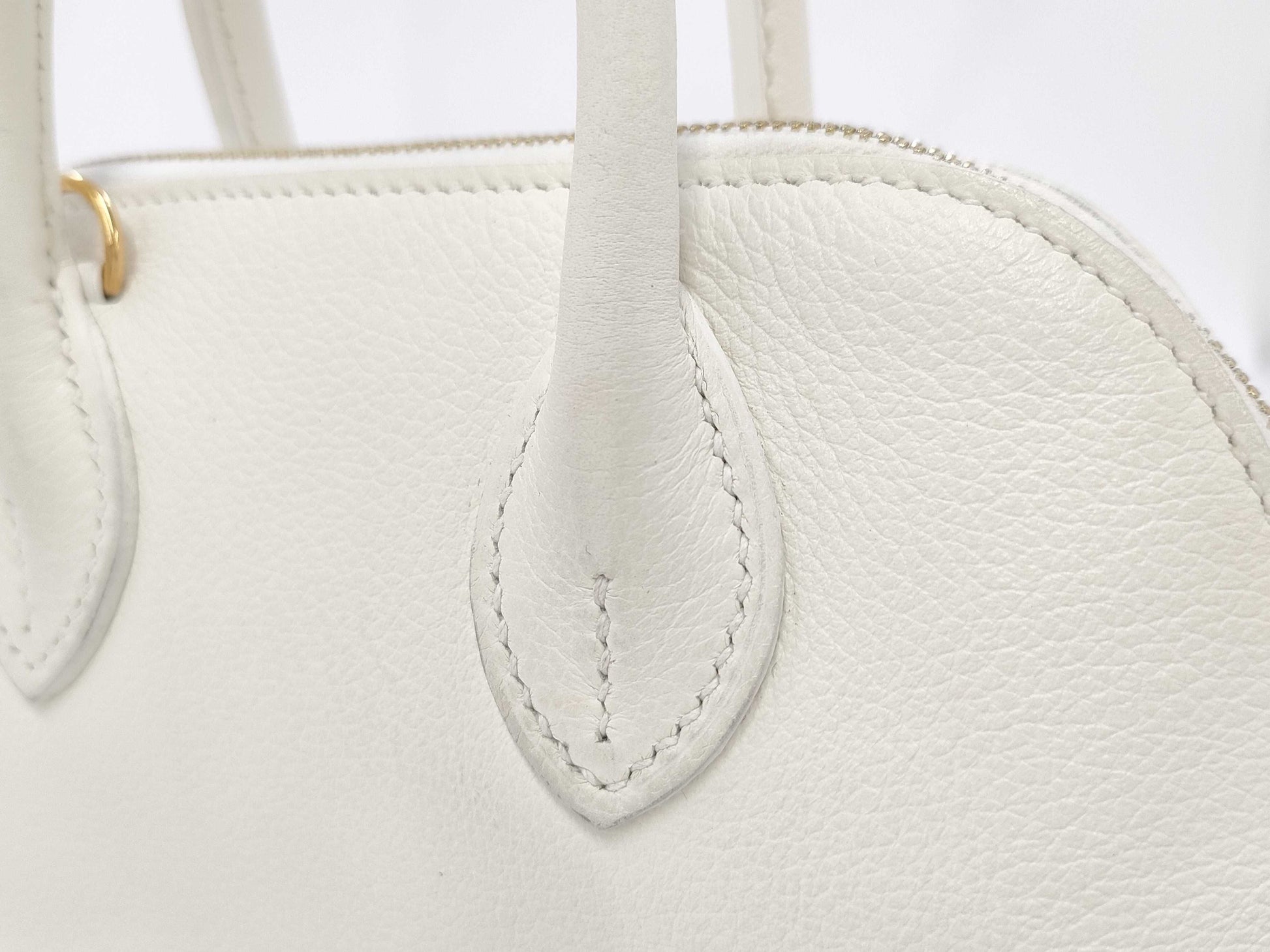 HERMES Bolide Mini U Stamp White Gold Hardware Handbag