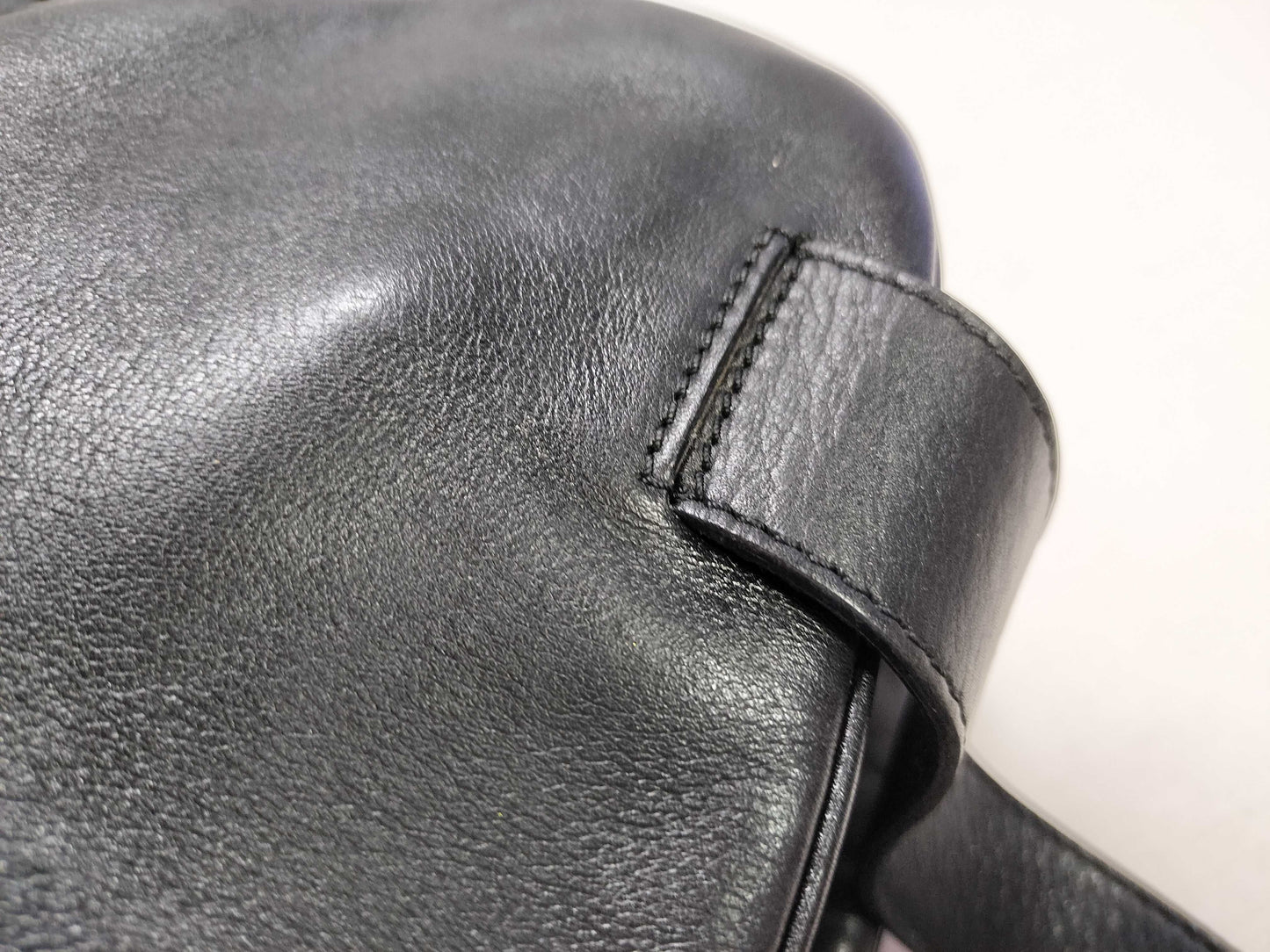 CELINE Celine Circle Logo Handbag Leather Black Handbag