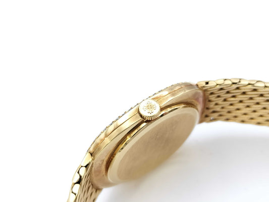 PATEK PHILIPPE Golden Ellipse 3849/8 Manual Winding Blue Dial 18K Gold Women's Watch