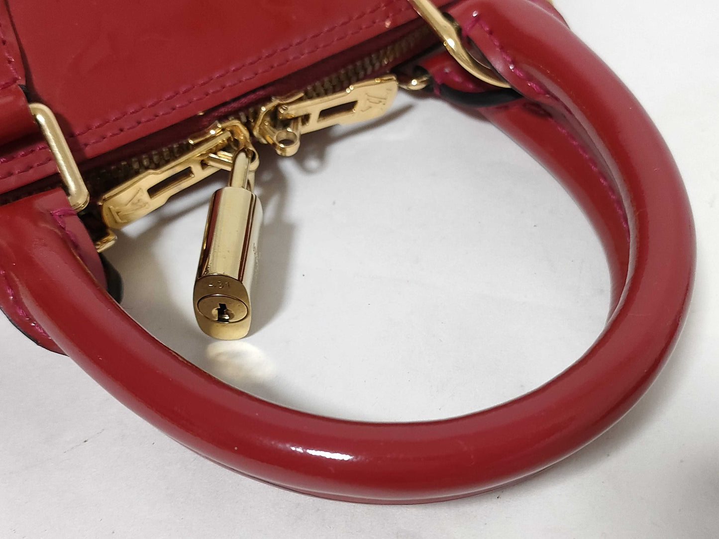 LOUIS VUITTON Vernis Alma BB Handbag