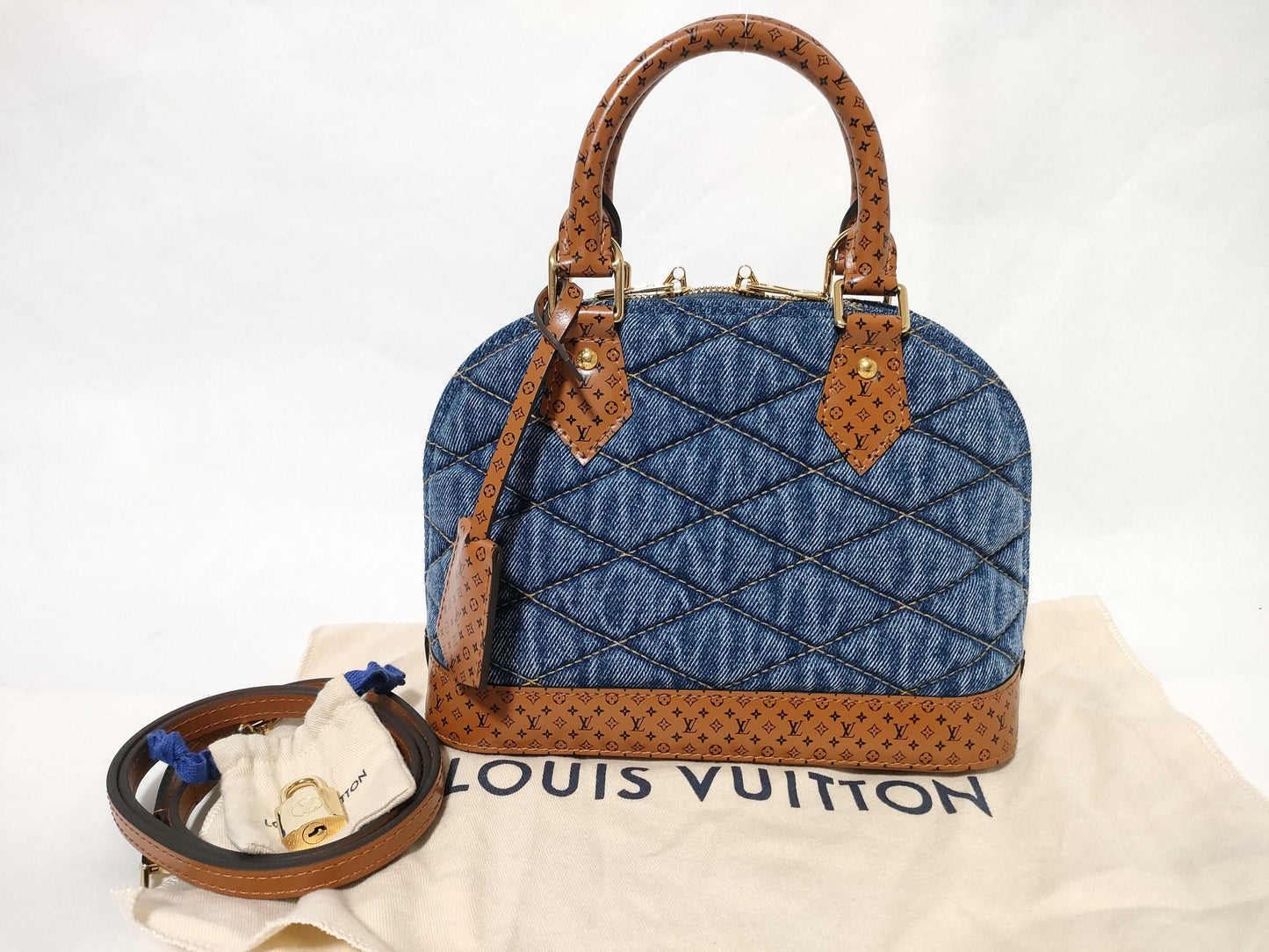 LOUIS VUITTON Alma BB M55048 Maltage Denim Handbag