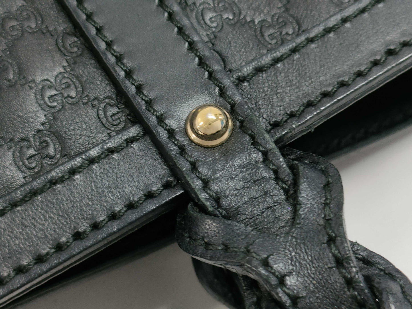 GUCCI Gucci Handbag Micro Shima Black Handbag