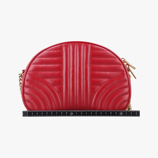 PRADA Diagram Red Leather 1BH1307/10 Shoulder Bag