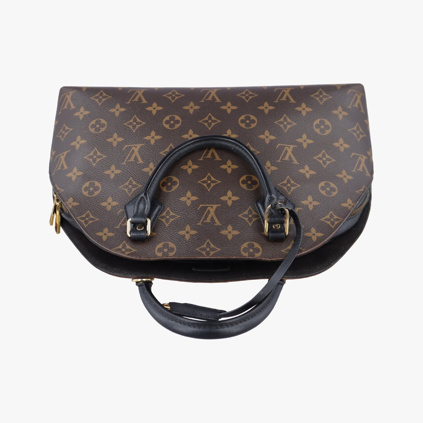 LOUIS VUITTON Alma Bag In-Too Bag Monogram/Brown x Noir Monogram Canvas x Calf Leather M41780FL0156 Handbag